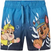 Name It Mini Zwemshorts 'NMMMABBE PAW' royal blue/koningsblauw / bruin / geel / wit
