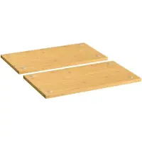 vidaXL Kookplaatafdekkingen 2 st 50x28x1,5 cm bamboe