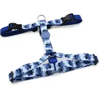 Morsö tuig voor hond h-tuig voor hond gerecycled splash blauw 60-80x2,5 cm
