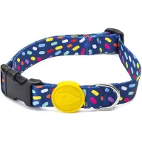 Morsö halsband voor hond gerecycled color invaders paars 43-70x2,5 cm