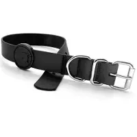 Morsø halsband hond waterproof gerecycled black zwart 38-46x1,5 cm