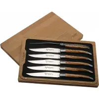 Laguiole En Aubrac steakmesset 6-delig olijfhout