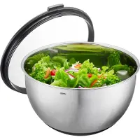 GEFU MUOVO Mengkom met Deksel – 3 Liter – RVS – Antislip – Ø 24 cm