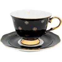 Hilke Collection Anima Gemella Nero kop met schotel 22 cl