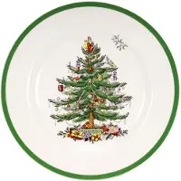 Spode Christmas Tree bordje Ø20 cm White-green-red