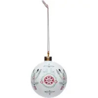 Rörstrand Swedish Grace Winter kerstbal Ø8 cm Wit