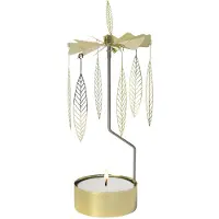 Pluto Design Stig L Salix draaiende waxinelichtjeshouder medium Goud