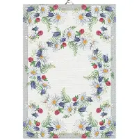 Ekelund Linneväveri Blomkrans keukenhanddoek 35x50 cm Multi