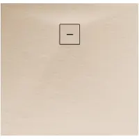 Schulte douchebak 120x120x4 cm Mineraalmarmer steen-optiek, composiet Zandkleur, inclusief afvoergarnituur, EP216012-172