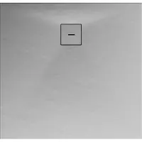 Schulte douchebak 120x120x4 cm Mineraalmarmer steen-optiek, composiet Steengrijs, inclusief afvoergarnituur, EP216012-117