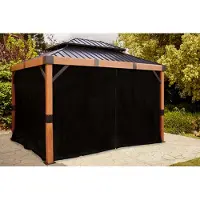Sojag Aluminium Paviljoen Fontana 10x12 Gordijnenset - Donkergrijs