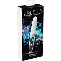 Liaison Straight - draadloze LED vibrator (transparant-wit)