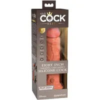 King Cock Elite 8 - realistische vibrator 20cm - donker huidskleur
