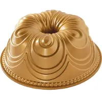 Nordic Ware Chiffon Bundt tulbandvorm ø 24 cm aluminium goudkleurig