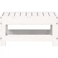 vidaXL - Tuinvoetenbank - 62x30x32 - cm - massief - grenenhout - wit