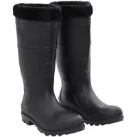 vidaXL Regenlaarzen met verwijderbare sokken maat 43 PVC zwart