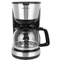 Emerio Compact Koffiezetapparaat met Glazen Kan - 5 Kopjes per Keer - 0,6L Filterkoffie - ook geschikt voor Camping - Uitneembaar Filter - Non-Drip systeem - 600W - CME-116801 Zwart