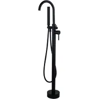 FortiFura Calvi Vrijstaande Badkraan - 113cm - handdoucheset - mat Zwart SW377840