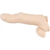 Nature Skin - penisverlengende hoes met ring - realistisch - huidkleur