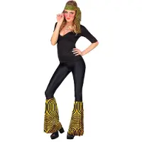 Widmann - Hippie Kostuum - Jaren 70 Set Psychedelic Goldband - Goud - Carnavalskleding - Verkleedkleding