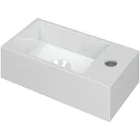 Ink Fontein Versus Met Kraangat Rechts Polystone Glans Wit 36x18x9 cm