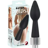 You2Toys – Siliconen Anaal Douche ‘Rear Splash’ Doucheslang Model in Plug Vorm - Zwart