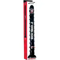 Hosed Swirl Tchick - anaal dildo - gebogen - siliconen - zwart - 18 cm