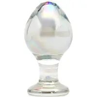Rimba Zelda - conische glazen buttplug (transparant)