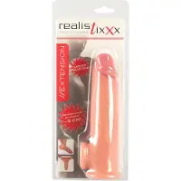 Realistixxx Zacht Kunsthuid Natuurlijke Penis Sleeve Verlenger met Balzak Gat voor Heerlijk Strak Gevoel 19 cm – beigeig