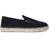 Manfield Donkerblauwe suède espadrilles | Maat 42