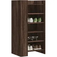 vidaXL Schoenenkast 52x37,5x100 cm bewerkt hout bruin eikenkleurig