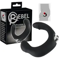 Rebel - prostaat vibrator gebogen - siliconen - zwart