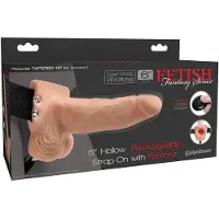 Pipedream - Fetish Strap-On 6 - opzetbare, holle vibrator (natuurlijk)