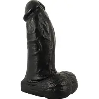 Realistixxx Real Giant - dildo met ballen - 22 cm - zwart