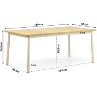 Garden Collections Apple Bee Milou dining tuintafel 180 x 90 cm