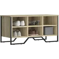 vidaXL Schoenenkast 90x38x45,5 cm bewerkt hout sonoma eikenkleurig