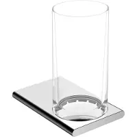Keuco helder chroom Keuco glazen houder Edition 400 met kristallen glas