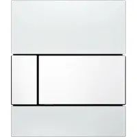 Tece Square II urinoir drukplaat glas wit toetsen wit