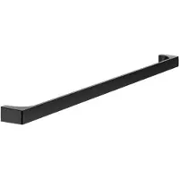 Keuco Badhanddoekhouder van metaal, zwart mat, 80 cm lang, voor badkamer of sauna, voor handdoeken, wandmontage, handdoekstang, Edition 11 Black Selection