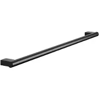 Keuco Badhanddoekhouder van metaal, zwart mat, 80 cm lang, voor badkamer of sauna, voor handdoeken, wandmontage, handdoekstang, Plan Black Selection