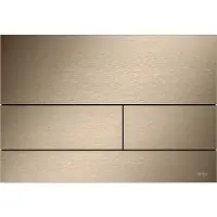 Tece Square ll drukplaat geborsteld rood/goud PVD met anti-vingerprint