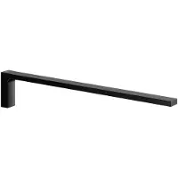 Keuco Handdoekhouder van metaal, zwart mat, eenarmig, stijf, 45 cm diep, voor badkamer en gastentoilet, wandmontage, Edition 11 Black Selection