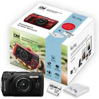 OM SYSTEM Tough TG-7 compact camera Zwart - Peter Hadley Kit