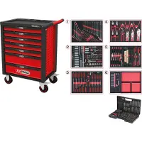 Ks Tools 826.7598 Werkplaatswagen Plaatstaal Kleur (specifiek): Zwart, Rood
