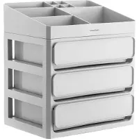 InnovaGoods Make-up Organiser - Makeser - - Grijs - 3 lades - Afneembaar plateau
