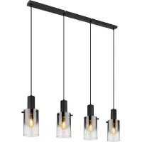 Globo 4 Lichts Hanglamp Florentina Zwart Design