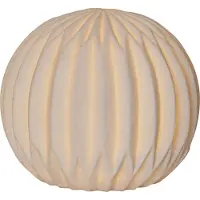 Star Trading LED terraslamp Sandy, Ø 25,5 cm wit kunststof batterij Sandy, wit / opaal, Kunststof, Modern