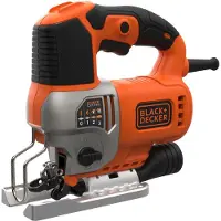 Black & Decker BES610 650W Pendeldecoupeerzaag | 1 zaagblad voor hout | 1 zaagrechtblad voor hout | Antisplinterplaatje - BES610-QS