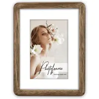 Zep - Houten Fotolijst Gressan Bruin met Passe-Partout voor foto 13x18 / 18x24 - BC18P