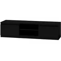 Top E Shop Topeshop RTV140 Zwarte TV-standaard & Entertainmentcenter met 2 planken